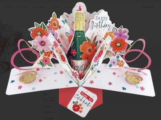 Pop Up Cards<br>Birthday Champagne