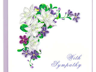 Quilling Card<br>Flower Sympathy