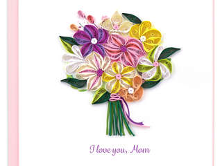 Quilling Card<br>I Love Mom