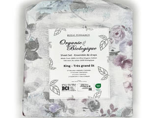 Violet Blooms Sheet Set