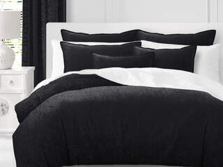Juno Velvet Black Bedding by 6ix Tailors - Double & Super King