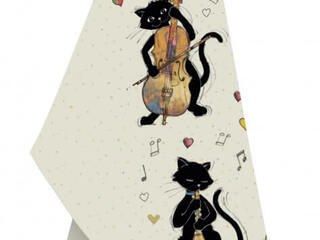 Musician Cats Tea Towel