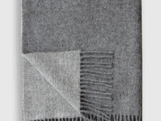 Trafalgar Grey/White Wool Throw 