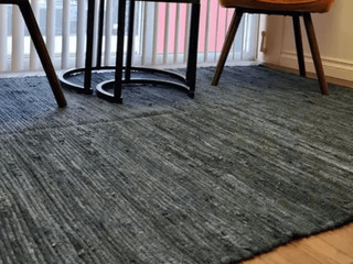 Solid Rag Rug Charcoal