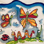 Butterfly with Caterpillar