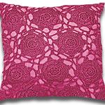 Fuchsia Handmade Crochet Cushion by Alamode Home