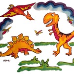 Dino Pillowcase Painting Kit After
