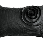 Black Spun Silk Spiral Cushions by Alamode Home