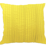 Yellow Spun Silk Cushions by Alamode Home