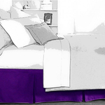Purple Spun Silk Bedskirts by Alamode Home